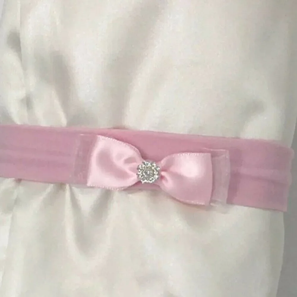 Handmade Baby Girl Headband Pink Size 0-3 Months